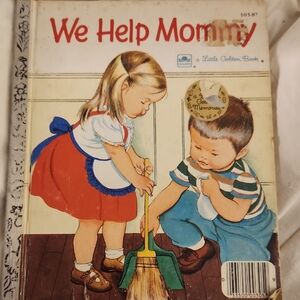 We Help Mommy Little Golden Book Rare 1959 Copyright Western Publishing